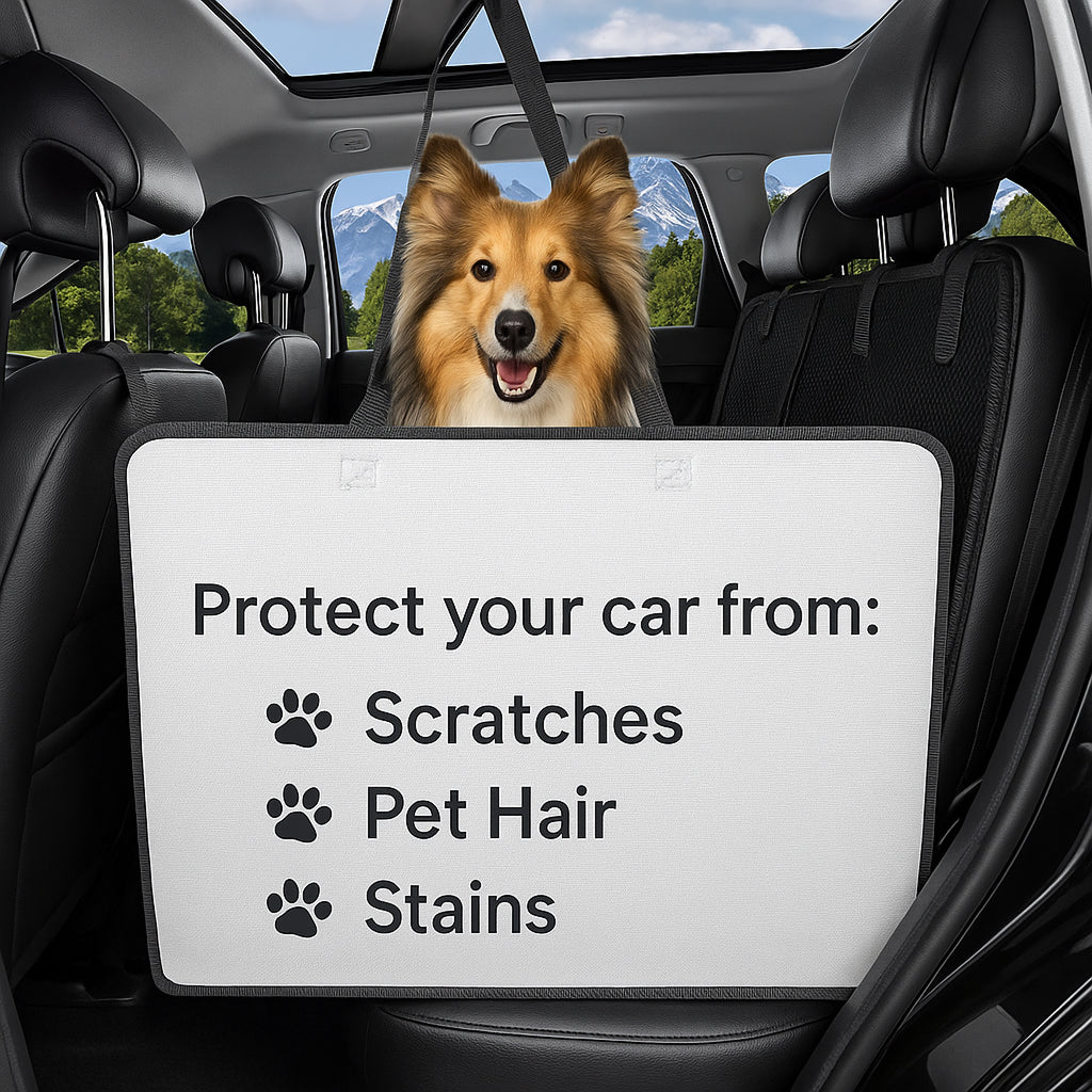 Paw&Shield Waterproof Dog Car Seat Cover - Non-Slip, Easy to Clean & Built for Comfort