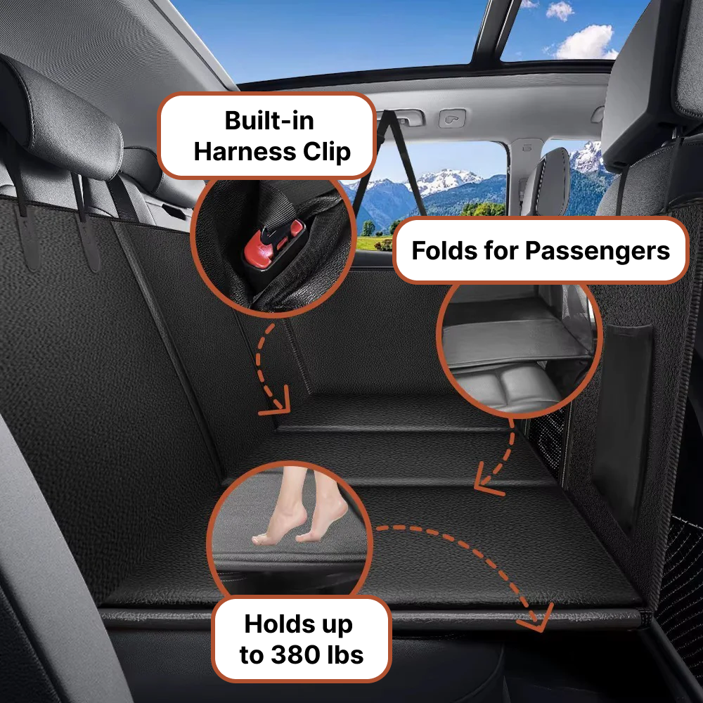 Paw&Shield Waterproof Dog Car Seat Cover - Non-Slip, Easy to Clean & Built for Comfort